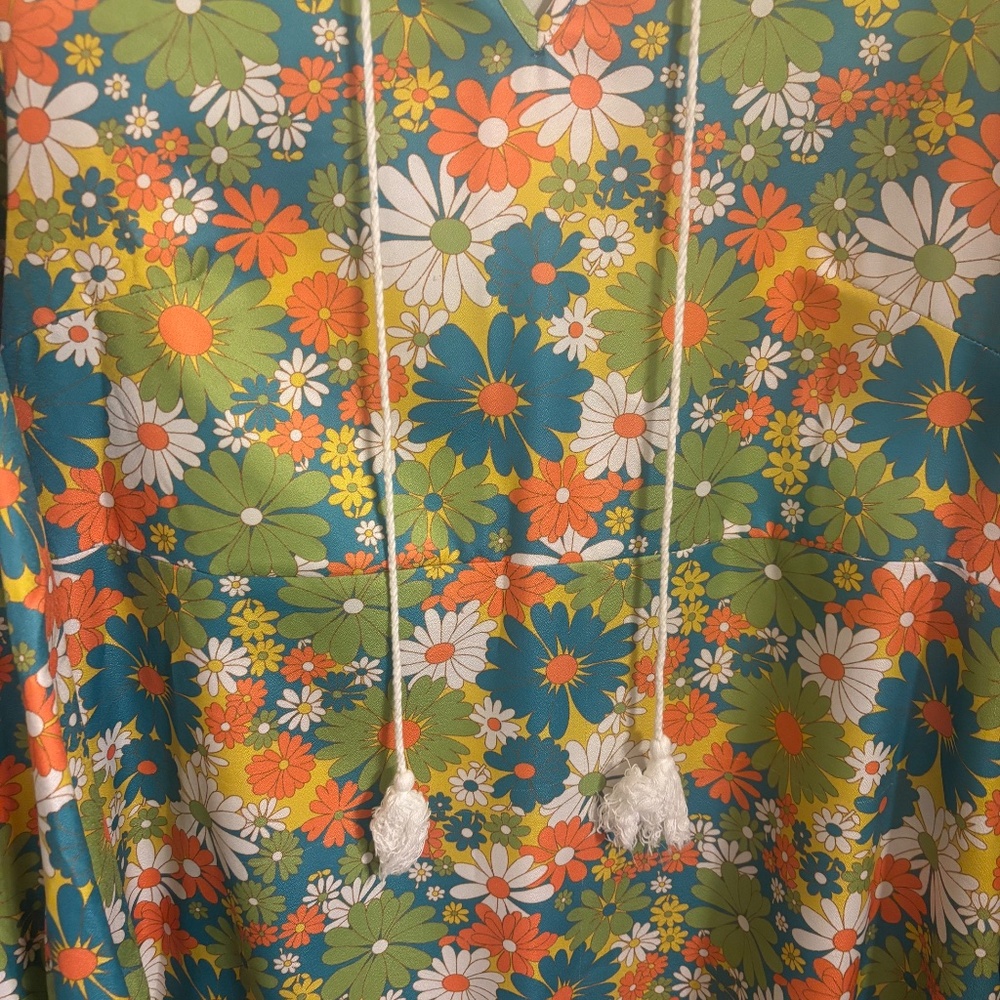 Floral Mod Long Sleeve Dress - Sz Small - Picture 2 of 4